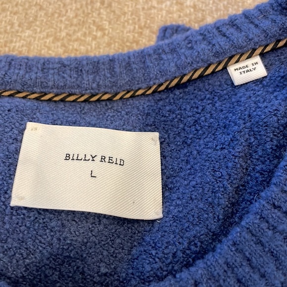 Billy Reid Men Blue Sweater Large Super Soft - Picture 2 of 8